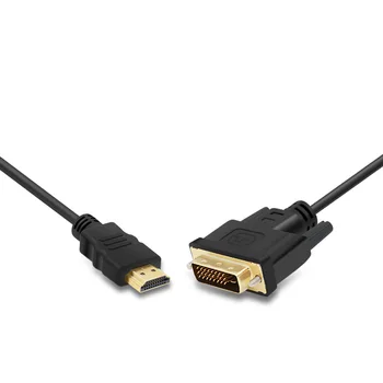 Yüksek hızlı HDMI DVI 24+1 pin adaptör Altın erkek Kablo 1080P HDTV HD PC XBOX 1m 1,8 m İçin Erkek kaplama 2m 3m 5m
