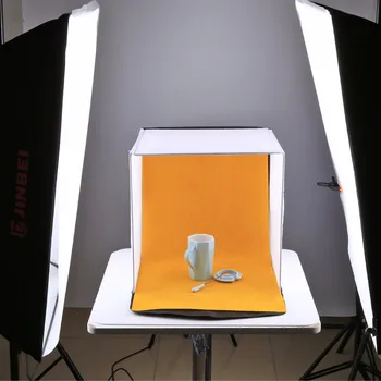40*40*5 renk Fon ile 40cm Mini Taşınabilir Masaüstü Fotoğraf Stüdyosu Fotoğrafçılık Katlanabilir Softbox Telefonları için Çekim Kameraları