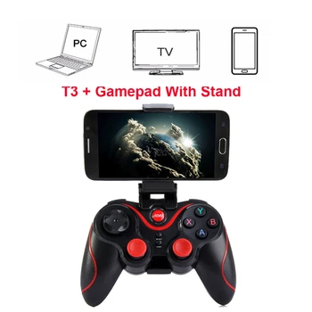 Tablet PC için kablosuz Joystick Bluetooth 3.0 T3 Hoparlör Oyun kumandası Oyun Uzaktan Kumanda Sahibi İle Akıllı telefon Android