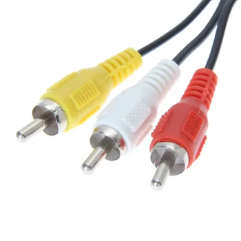 PROGRAMI için Nintendo 64 N64 Oyun Kablo için SNES Küpü için 1 adet 1,8 m POWER AV TV RCA Video kablosu Kablo & 2 Ses Çıkışı Konnektörleri