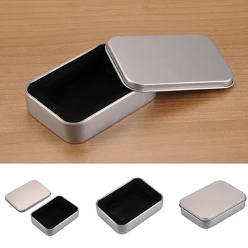 Hafif metal Sigara kutusu İçin daha hafif Durumda Gümüş depolama Flip Metal Saklama Kutusu Durumda Organizatör Kutusu Metal
