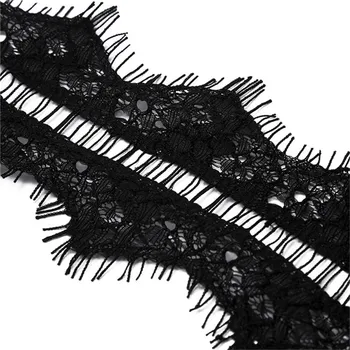 7cm Kirpik Siyah Yumuşak Çiçek Dantel Genişliği Smiry 3Yards Dekorasyon El Sanatları Dantel Elbise Yapımı Dekorasyon İçin Dikiş Döşeme