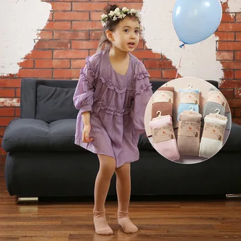 Yeni Yaz İnce Çocuklar Kız Bebek Kız Çorap Şeker Renk için Nefes Soğuk Ter Rahat 0-7 Yaş Çocuk Çorapları Tayt