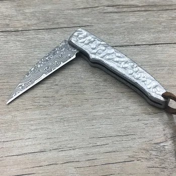 Bilgisayar ile bıçak katlanır Cep Katlama Bıçak kamp Şam çelik cep bıçak yardımcı Kolu oyma bıçağı