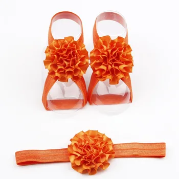 Nishine seç:/Şerit Çiçek Yalınayak Sandalet Ayakkabı Çocuk Aksesuar Seti İle Sevimli Kızlar Çiçek kafa Bandı yeni Doğan fotoğraf Çekimi ayarlayın