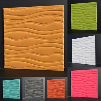Büyük Avrupa Tarzı-su Geçirmez PVC duvar Kağıdı Ev Duvar Çıkartmaları Çıkartma gibi Basit Saf Renkli Ses Yalıtımı, Ahşap Boyama 3D