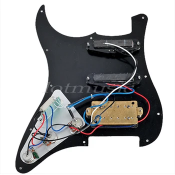 Kablolu gitar elektro Gitar Yedek Parçaları Siyah İnci İçin HSS Pickguard Çizik Plaka Dolu