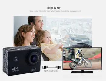 ELECTSHONG 1080p Wifi Spor Kamera 4K dijital video Kamera 30m su geçirmez HD Kamera 2.0