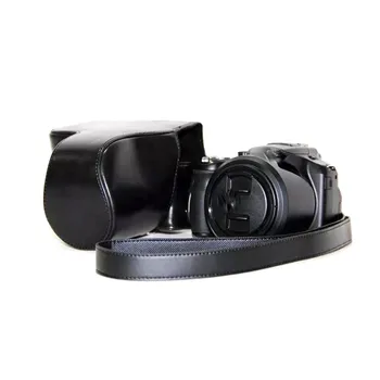 Kayış İle Canon SX50HS SX50 SX40HS İçin yeni PU Deri Kamera Çantası SX40 fotoğraf Makinesi Kılıf Kapak Kılıfı