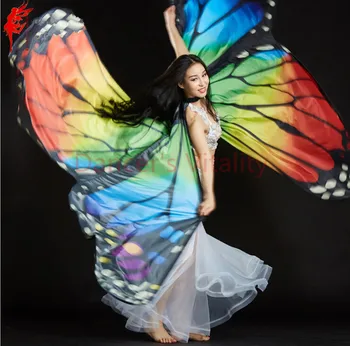 360 açın ısis kelebek kanatları performans sahne cape Arap Mısır kostüm aksesuar faz topu ücretsiz kargo renkli