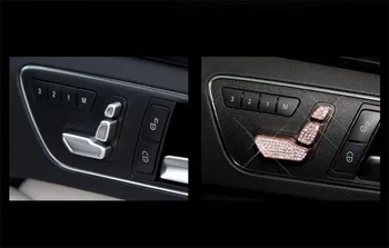 Araba stil Koltuk Benz W205 W204 W212 W218 X204 X166 B C E C GL ML Sınıf GLS araba Aksesuarlar İçin Kapak Anahtarı Düğmesini Ayarlayın