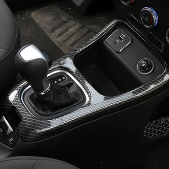 Jeep Compass 2017 Araba Aksesuarları için SHİNEKA Araba Stil Otomatik Vites İç Panel Kapağı Kare Kesim Yüzük Uygun
