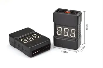 Çift Hoparlör ile 5 adet HotRc BX100 1-8S Lipo Pil Gerilim Test cihazı Düşük Voltaj sesli Alarm/ Pil Voltaj dedektörü