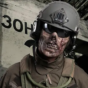 Sıcak Satış Kafatası Maskeleri Askeri Tam Yüz Açık Taktik Maskesi Av Maskesi Parti Cadılar Bayramı Aksesuarları Korumak Kamuflaj