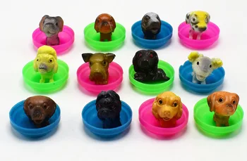 Yeni 12pcs/a Mini Pet Köpek Oyuncak Düz Şeffaf Oyuncak Hediye Küçük Oyuncak seti