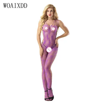 Kadın iç çamaşırı kostüm Özellikleri Fishnet Babydoll Seksi kostüm içini Mesh Woaixdd Crotchless iç Çamaşırı Oyuncakları oyuncak elbise