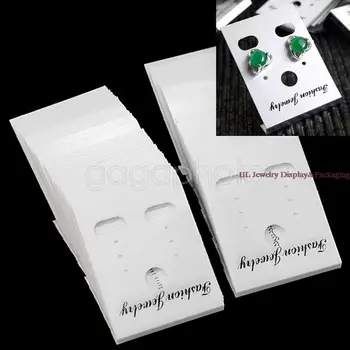 Yeni Varış ücretsiz Nakliye 100pcs Profesyonel Plastik Kulak Çıtçıt Tutucu Ekran Kartları Asmak Küpe Siyah
