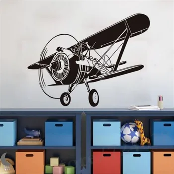 Yaratıcı Sanat Tasarım Uçak Duvar Çocuk Odası Dekorasyonu Çıkarılabilir Yüksek Kalite DİY Sticker Duvar Dekor Çıkartmaları Çıkartmaları