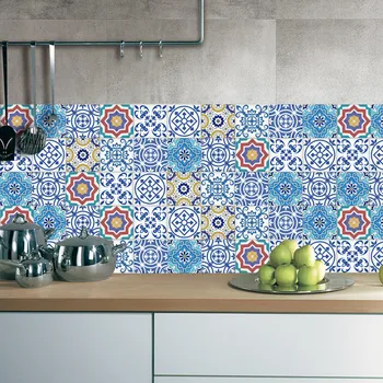 Avrupa tarzı Taklidi seramik Zemin Duvar Sticker Oturma Odası Mutfak Banyo Taklit Kiremit Döşeme Duvar Çıkartmaları