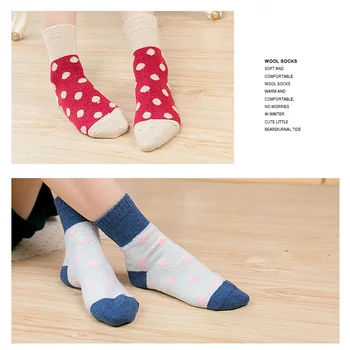 5 Çift/Çok Yün Çorap Bayanlar Noel Hediyesi Marka Moda Kış Kadın Tatlı Hediye Sıcak Satış Sıcak Çorap Kadın Kaşmir
