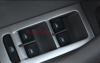Skoda Octavia için araba Stil Paslanmaz Çelik mat Kolçak Kapı cam Anahtarı Düğmesi Kapağı Trim 8pcs hoş bir özellik A7 2016