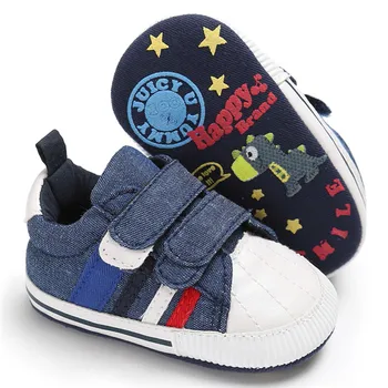 Kot Mavi Bebek Bebek Yenidoğan Patik Çocuk Spor Ayakkabı Çocuk Bebek Yumuşak Taban Ayakkabı Bebe Prewalker İlk Walkers Bot
