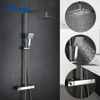 Sıkı bağlamak duvar banyo Musluk Termostatik banyo duş musluk karıştırıcı şelale soğuk ve sıcak Mikser duş musluk FLD1197 musluk monte