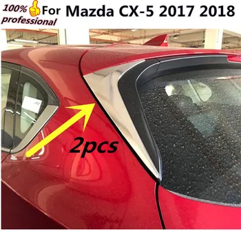 Krom ABS Arka kuyruk Spoiler yan stil kaporta PENCERE çerçevesi döşeme Mazda K İçin 2 adet Sopa Kalıp Üçgen-5 CX5 2017 2018