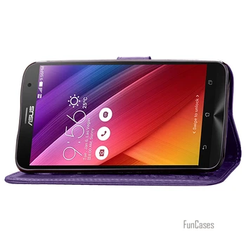 Asus Zenfone 2 ZE551ML ZE550ML 5.5 inç Cüzdan Telefon kılıfı İçin lüks Retro Deri Flip Case Arka Kapak Kart Sahibinin_Kapak.
