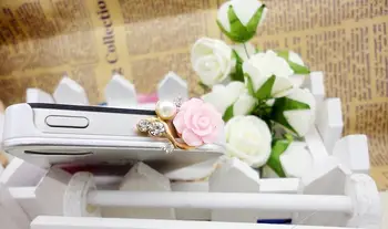 Cep Aksesuarlar Toz 2pc Kulaklık Zaman sınırlı Metal Cwholesale Toz Fişi 3.5 mm Ultra Xian Reçine Çiçek Cep Telefonu