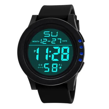 Üst 2017Brand Lüks Yeni moda su Geçirmez Dijital Kuvars Moda İzle Askeri Spor Erkek kol saati Saat Sony Ericsson için A1 LED