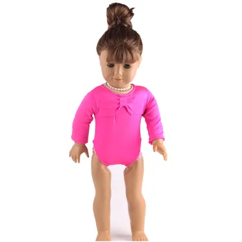 El yapımı Bebek uzun kollu Tulum 18 İnç American Girl Doll &43cm Yeni Doğan Bebek Zapf Giysi Uygun