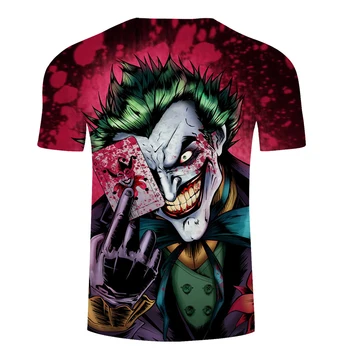 Kafatası Poker Baskı 3D t shirt Erkek Kadın Yaz Rahat O tişörtleri-boyun Kısa Kollu Tişört Camisetas 2018 Bırak Gemi ZOOTOP AYI Başında