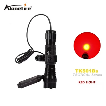501B Taktik el Feneri Avcılık +Taktik mount+Uzaktan aydınlatma Meşale Spot Av Tüfeği anahtarı Kırmızı led ışık