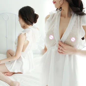 2018 Yeni Kadın Seksi kadın iç çamaşırı Egzotik Giyim bebek Bebek Kombinezon siyah beyaz seksi kostüm Pijama Seksi iç çamaşırı dantel