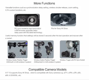 Sony Olympus Canon Nikon Panasonic Fuji DSLR fotoğraf Makinesi için Godox X1T TTL 2.4 G HSS 1/8000s Kablosuz Stüdyo Flaş Tetik Verici