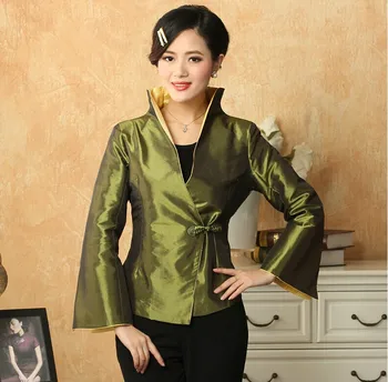 Vintage Yeni Stil Kadın Ceket Mont Kabanlar Çin geleneği Nakış Yeşil Boyutu: M,L,XL,XXL,XXXL MN032