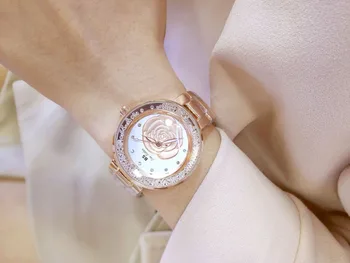 BS Marka Moda lüks Kadın Suya Dayanıklı Altın Şakayık Arama Saatler Kuvars Bilek Sony Ericsson için mujer saatler
