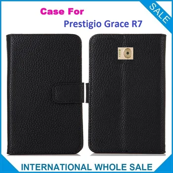 Prestigio Grace S5 LTE R7 İçin Prestigio Grace S5 LTE R7 Moda Lüks Flip Cüzdan Kapağı ID Yuvası Standı İçin RİNGCALL Durumda