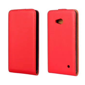 640 Nokia Lumia, Microsoft Lumia 640 Yüksek Kaliteli telefon kılıfı Dikey Flip Gerçek Deri ve Manyetik Kapatma Davası