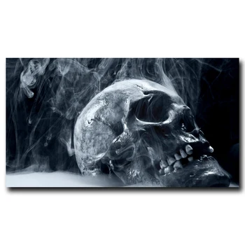 Sanat Sanat İpek Kumaş Baskı Ev Duvar Dekoru 11x20 16x29 20x36 İnç Çerçevesiz Ücretsiz Kargo Resim Poster Duman Kafatası