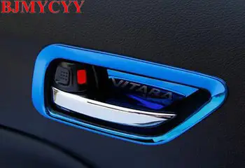 BJMYCYY ahşap oyuncak 4 adet Otomobil İç kapı 2016 Suzuki Vitara Kutu Payet Kapı Kolu Kase Çerçeve Kapak Trim Kolu