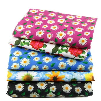 Dikiş Tilda Bebek için Ev Tekstil, Yatak Dokusu Çocuklar için 50*145CM kumaş çiçek Polyester ve pamuk Klasik Dantel ayçiçeği,c468