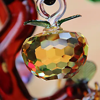 40mm Yeni Yıl Ağacı Kesme Kristal Bardak Elma Süsler Yapay zanaat Navidad Perde Ev natal dekor ev Asılı Noel