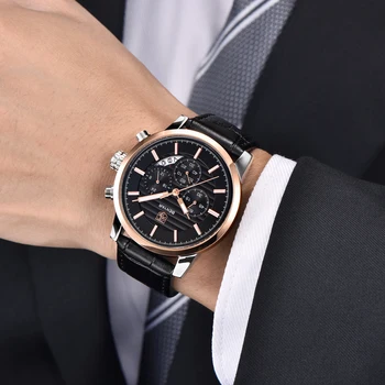 2018 BENYAR Moda Spor Kronograf Mens Üst Marka Lüks Askeri Kuvars İzle Saat Relogio Masculino Sony Ericsson için Hombre Saatler