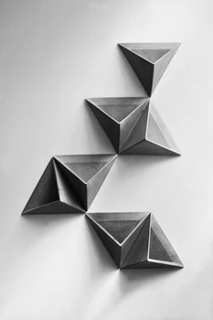 Silika jel silikon kalıp Duvar tipi eşkenar üçgenler çimento saksı kalıp silikon beton kalıpları pot asılı