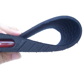 Unisex 6 cm 3 katmanlı Topuk Ayakkabı Ekler Asansör Taban Ayarlanabilir Kauçuk Tabanlık Hava Yastığı Yüksekliği Artır