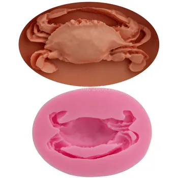 Hayvan Deniz Yengeç şekli Silikon Sabun 3D Fondan Kek Kalıp Kek Dekorasyon Pişirme Aracı Jöle Şeker, Çikolata Kalıpları FQ2192