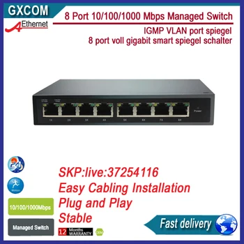 8 Port 10/100 / 1000mb TRAFİK VLAN port ayna Yönetilebilir Switch ,8 port full gigabit akıllı ayna anahtarı