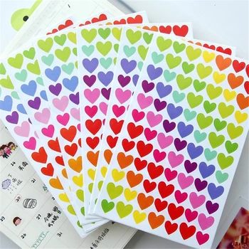 Hatıra Defteri İçin Fotoğraf İçin 6 sayfa/çok Sevimli Kawaii Kalp Dot Sticker Albüm Dekorasyon Güzel Yıldız Çıkartmaları Ücretsiz Kargo 526